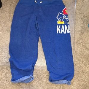 KU Kansas Jayhawks sweats juniors size L